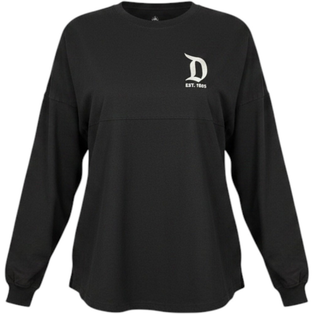 Disney Disneyland Spirit Jersey EST 1955 Shirt Adult XXL Black‎ Long Sleeve